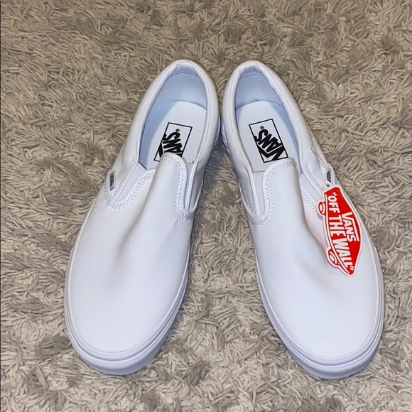 Men’s size 10 white classic slip-on vans - Picture 2 of 7